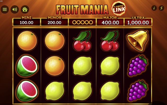 Fruit Mania Flaming Link slot a 3-reel, 5-line classic slots