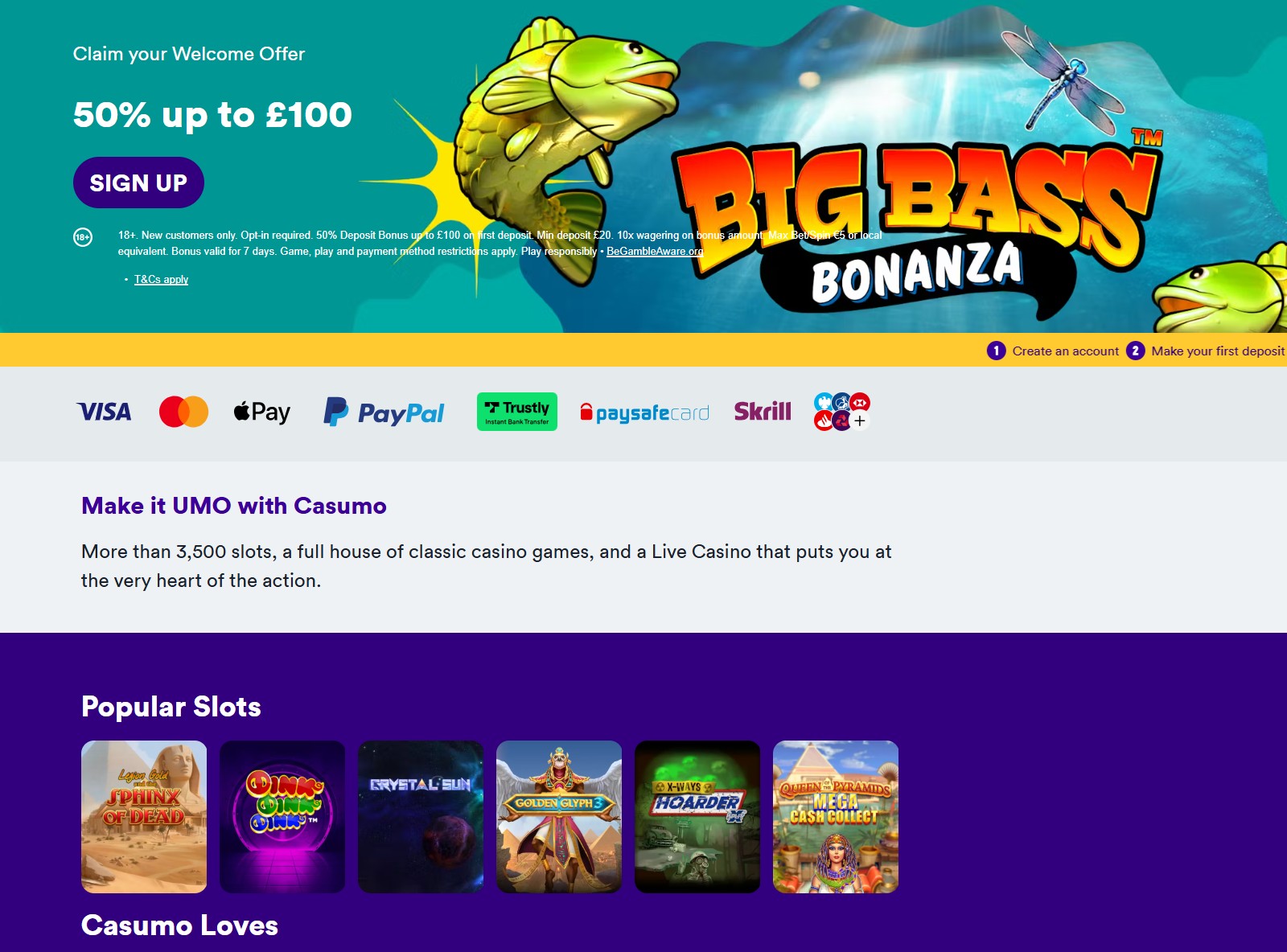 casumo bonus for uk