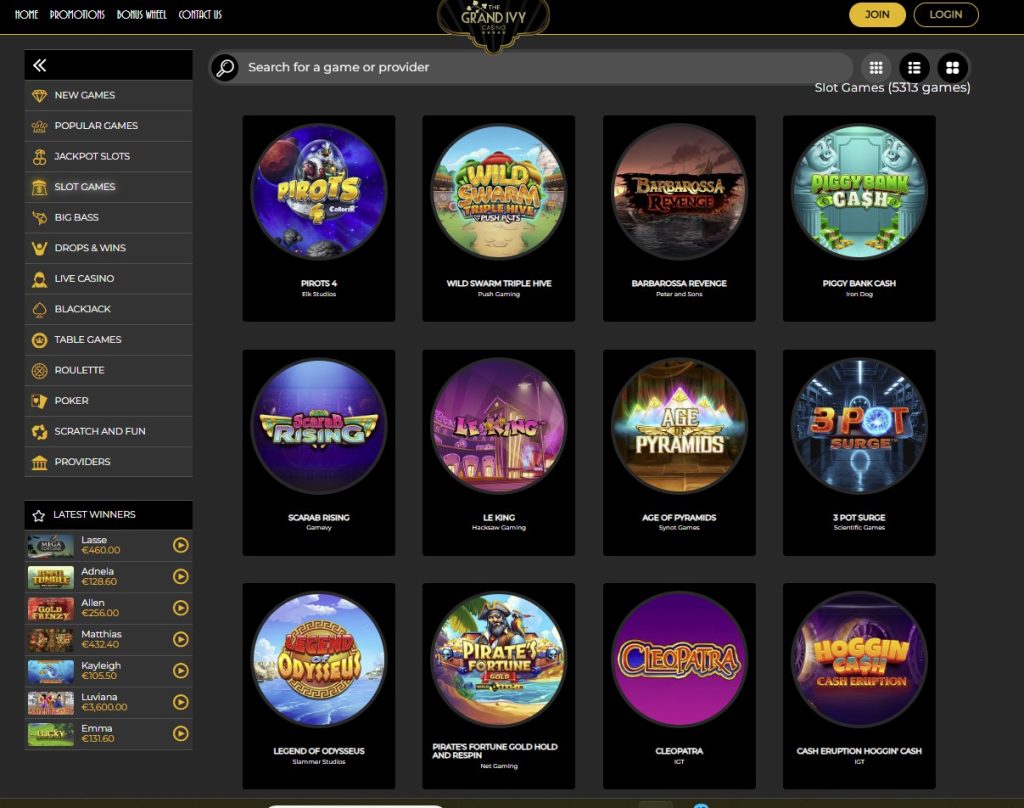Grand Ivy Slot Games