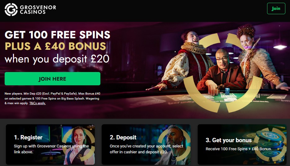 Grosvenor casinos Bonus