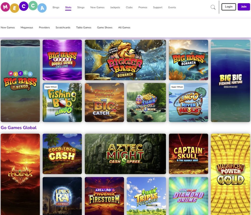 Mecca bingo slots and casino games