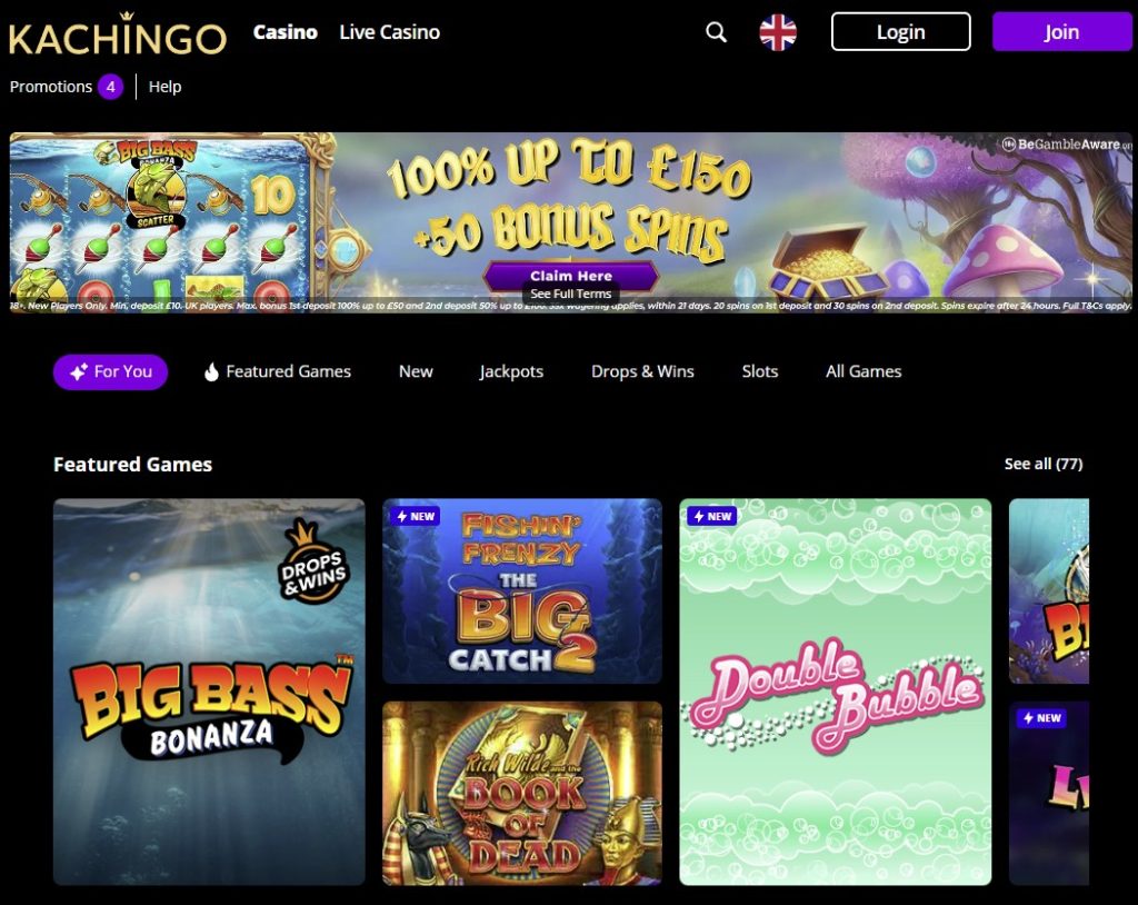 New UK Slots Site - Kachingo