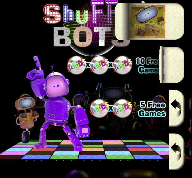 Shuffle Bots pull tab game