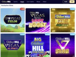 William Hill Exclusives” and “Branded” Slots