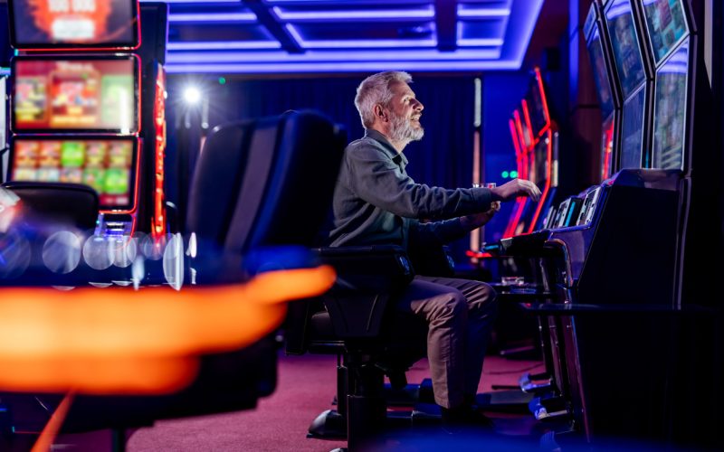 a person playing slot at casino UK