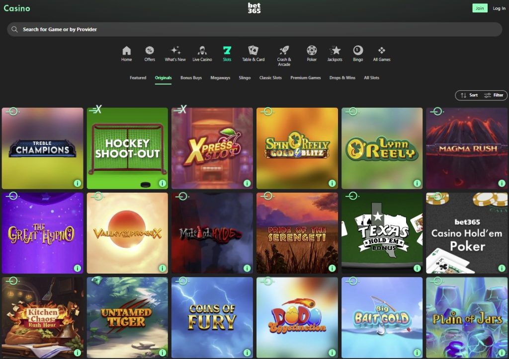bet365 casino slots and exclusive games