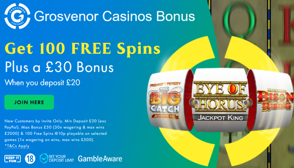 Grosvenor casinos Bonus