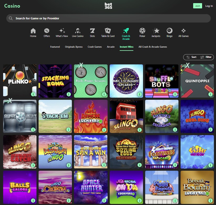 instant Win games uk - Bet365