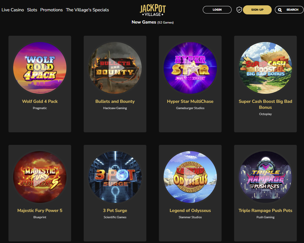 jackpot village new slots