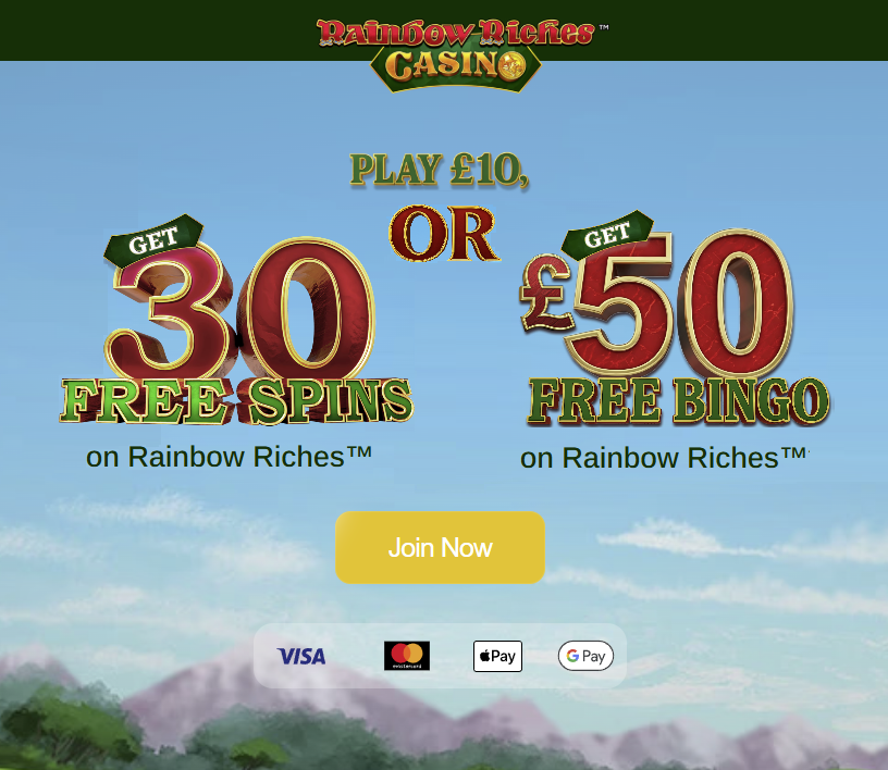 rainbow riches casino bonus uk
