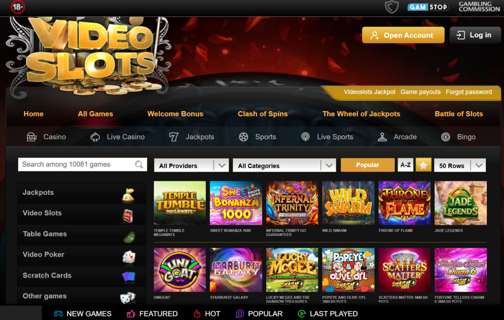 Videoslots games